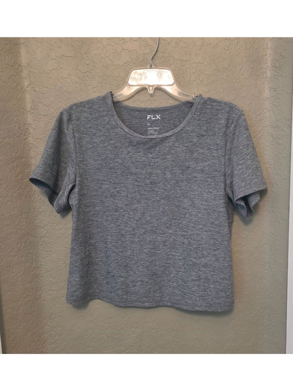 Flx Ladies Green Super Soft Travel Leisure Cropped Tee Shirt XL EUC